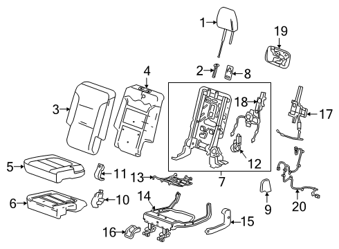 2023 Chevy Traverse Third Row Seats Diagram 1 - Thumbnail