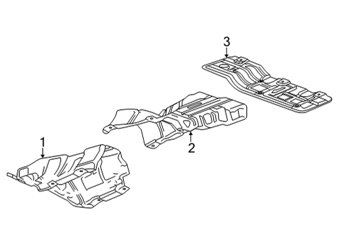 2022 Buick Encore GX Shield, Exh Inter U/B Ht Diagram for 42711442