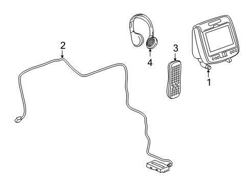 2018 GMC Yukon Pad Assembly, Front Seat Head Restraint *Maple Sugar Diagram for 84309398