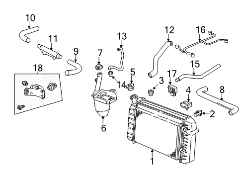 2001 Chevy Camaro Radiator Outlet Hose (Lower) Diagram for 10271555