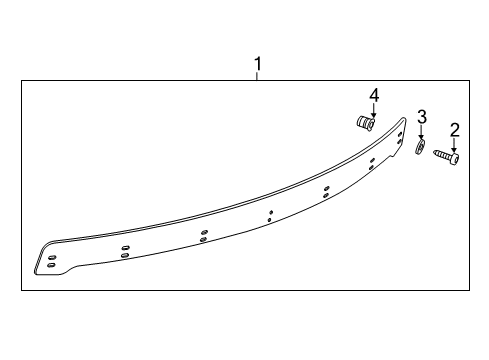 2015 Chevy Camaro Insulator,Front Wheel Opening Molding Diagram for 11547298