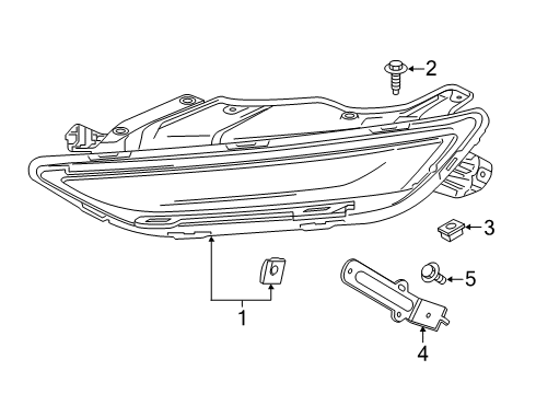 2020 Chevy Blazer Lamp Assembly, Daytime Running Diagram for 84856651