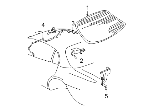 2000 Buick LeSabre Cable Assembly, Radio Antenna Diagram for 9374514