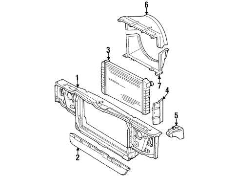 1985 Buick LeSabre Radiator & Cooling Fan Diagram