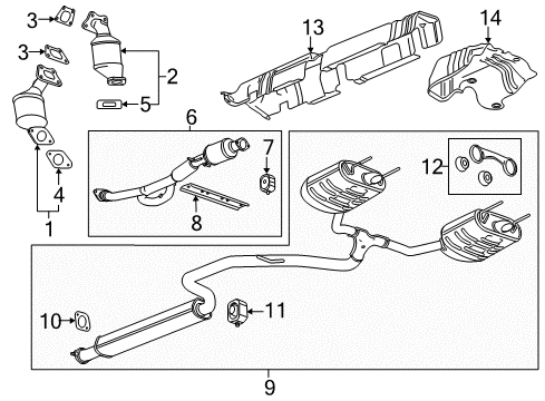 2017 Buick LaCrosse Exhaust Front Pipe Assembly Diagram for 84233238