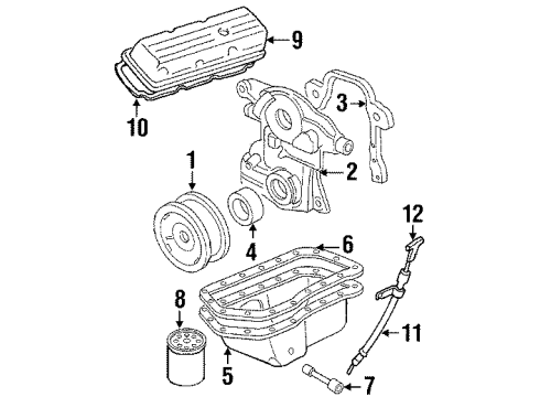 1998 Oldsmobile Intrigue Engine Parts & Mounts, Timing, Lubrication System Diagram 2 - Thumbnail