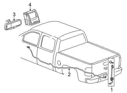 2013 GMC Sierra 3500 HD Parking Aid Diagram 2 - Thumbnail