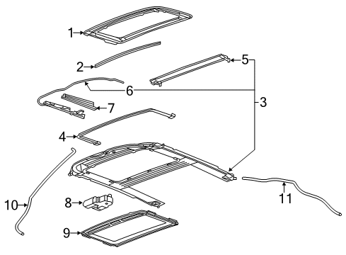 2012 Buick Verano Housing Assembly, Sun Roof Diagram for 22911983