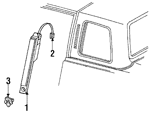 1987 Oldsmobile 98 Exterior Lamps Diagram