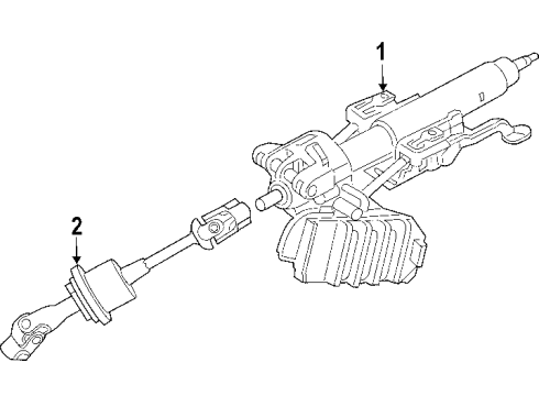 2008 Chevy Malibu Steering Column, Steering Wheel & Trim Diagram 6 - Thumbnail