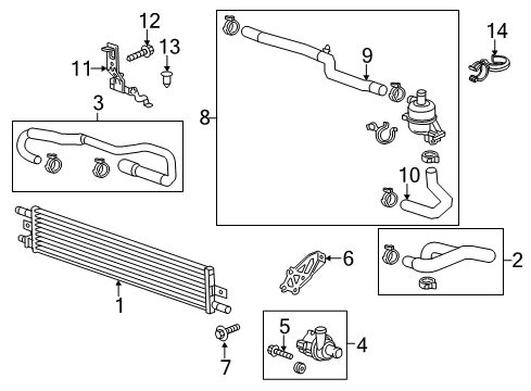 2013 Buick LaCrosse Inverter Cooling Components Diagram