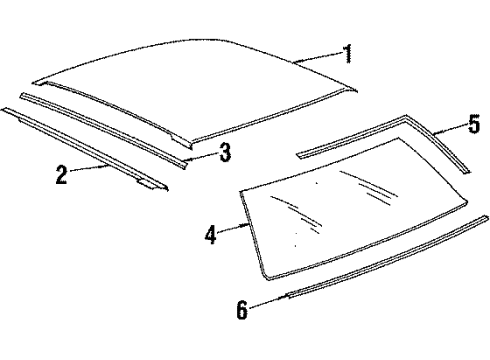 1986 Chevy Cavalier Windshield Glass Diagram