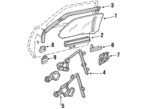 1990 Oldsmobile Cutlass Calais Front Door Diagram 2 - Thumbnail