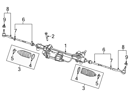 2014 Chevy SS Steering Column & Wheel, Steering Gear & Linkage Diagram 3 - Thumbnail