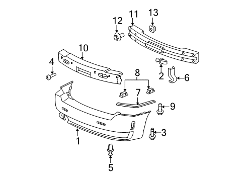 2009 Chevy HHR Rear Bumper Cover *Service Primer Diagram for 25858226