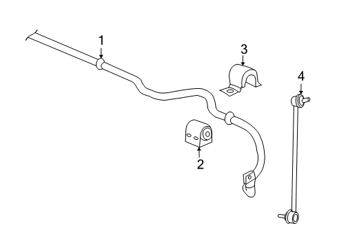 2008 Pontiac G5 Stabilizer Bar & Components - Front Diagram