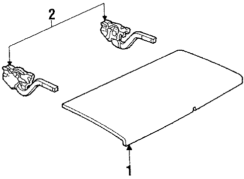 1986 Chevy Caprice Plate Assembly, Name C/Lid Outer Panel "Caprice" *Black/Bright Diagram for 20606498