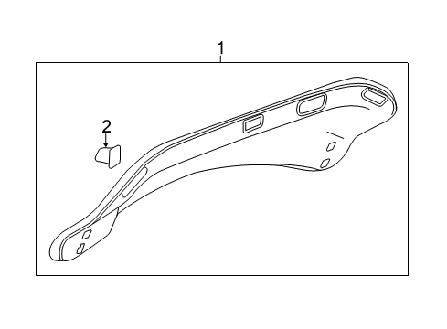 2014 Cadillac ELR Interior Trim - Trunk Lid Diagram