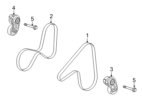 2004 Cadillac SRX Belts & Pulleys Diagram