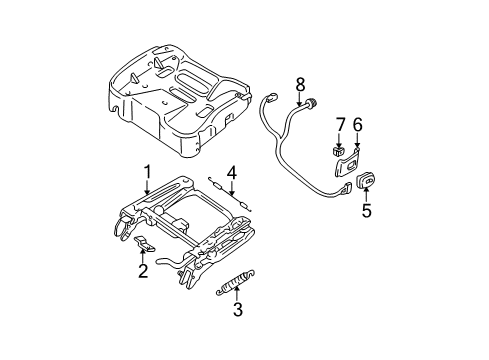 2004 Oldsmobile Alero Tracks & Components Diagram 4 - Thumbnail