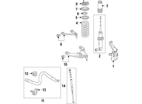 2017 Chevy Colorado Insulator Assembly, Front S/Abs Upr Diagram for 84330577