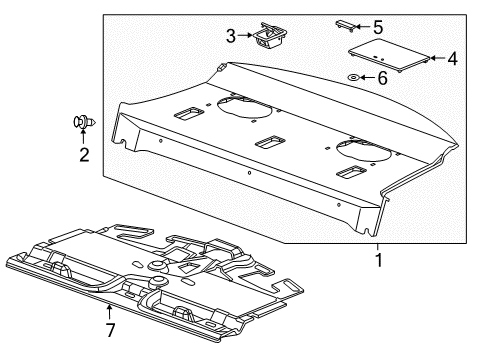 2014 Buick Regal Interior Trim - Rear Body Diagram 1 - Thumbnail