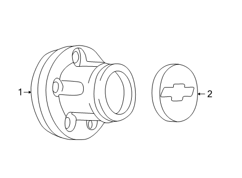 1997 Chevy K3500 Wheel Covers & Trim Diagram 4 - Thumbnail