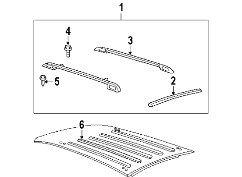 2004 Oldsmobile Silhouette Luggage Carrier Diagram