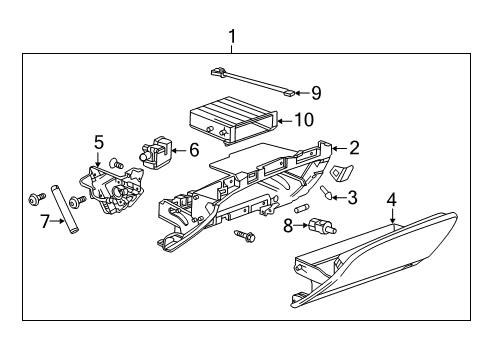 2016 Cadillac XTS Holder,Instrument Panel Compartment Pen Diagram for 22878085