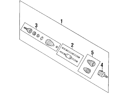 1987 Buick Electra Drive Axles - Front Diagram