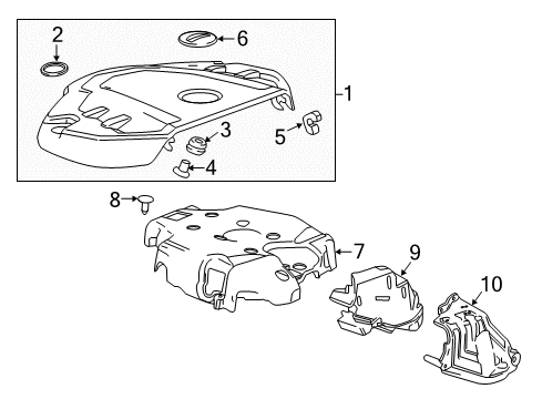 2016 Cadillac ATS Engine Appearance Cover Diagram 4 - Thumbnail