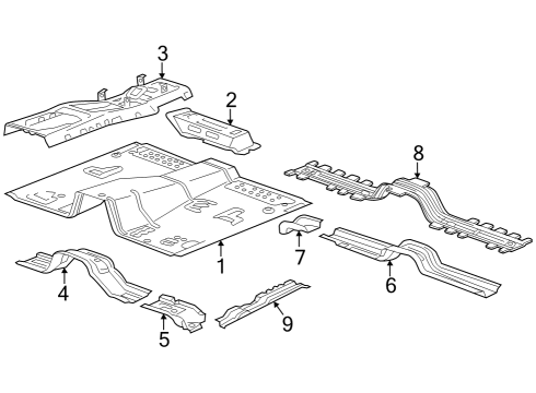 2023 Chevy Colorado Front Floor Diagram