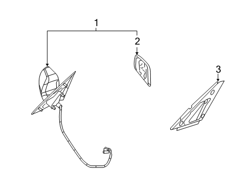 2007 Cadillac STS Outside Mirrors Diagram