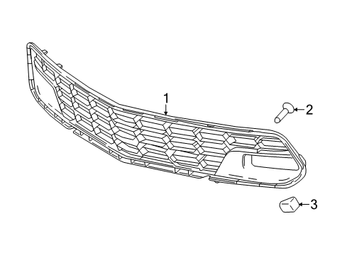 2019 Chevy Corvette Grille & Components Diagram 4 - Thumbnail