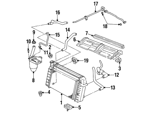 2002 Pontiac Firebird Radiator & Components Diagram 2 - Thumbnail