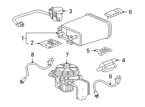 2009 Hummer H3T Emission Components Diagram