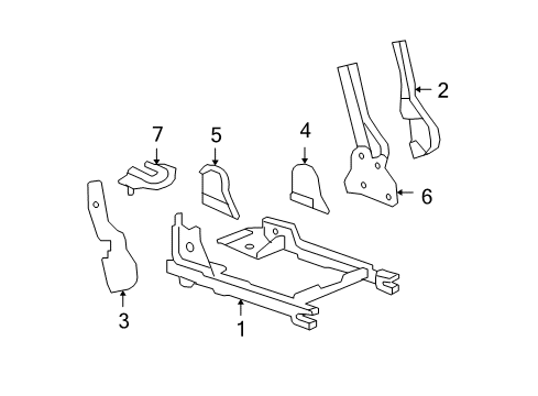 2010 GMC Acadia Tracks & Components Diagram 4 - Thumbnail