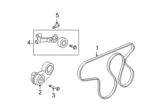 2006 Hummer H3 Belts & Pulleys, Maintenance Diagram