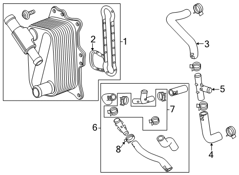 2022 Chevy Silverado 1500 LTD Oil Cooler  Diagram 2 - Thumbnail