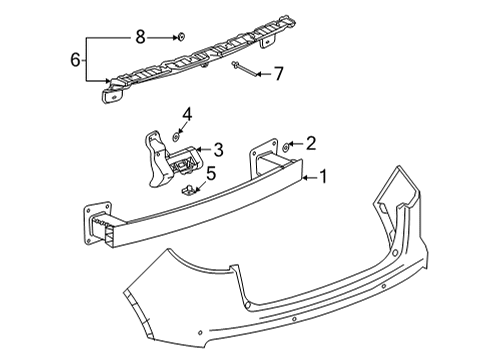 2023 Buick Envision Bumper & Components - Rear Diagram 2 - Thumbnail