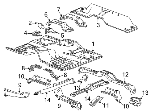 2018 GMC Sierra 2500 HD Floor Diagram 3 - Thumbnail