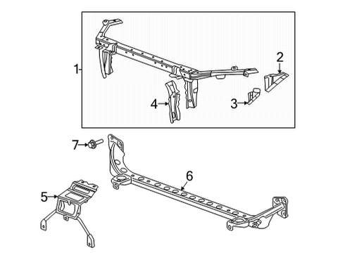 2023 Buick Envision Radiator Support Diagram