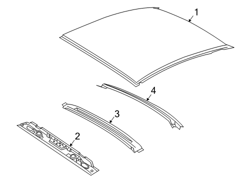 2008 Pontiac G8 Roof & Components Diagram 2 - Thumbnail