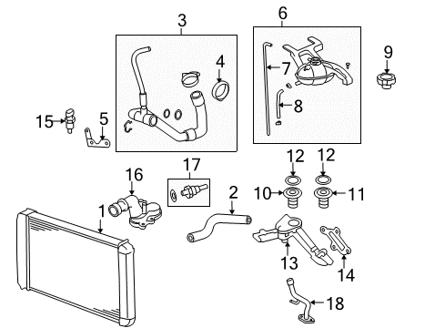 2013 Chevy Express 2500 Radiator & Components Diagram 2 - Thumbnail