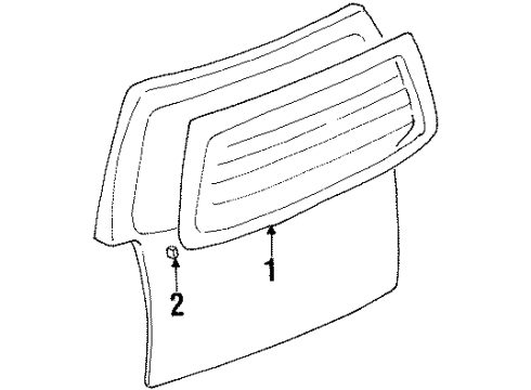 2004 Oldsmobile Silhouette Lift Gate - Glass & Hardware Diagram