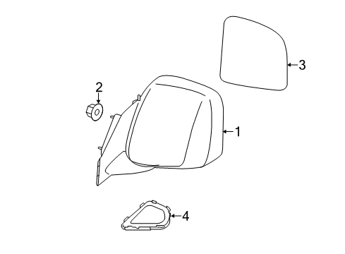 2018 Chevy City Express Outside Mirrors Diagram