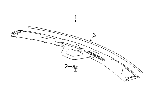 2019 Chevy Traverse Extension Assembly, I/P *Dark Atmosphr Diagram for 84604854