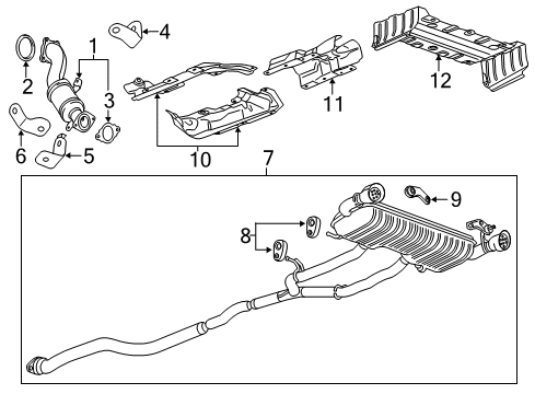 2016 Chevy Camaro Exhaust Components Diagram 1 - Thumbnail