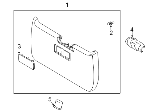 2006 Pontiac Vibe Interior Trim - Lift Gate Diagram