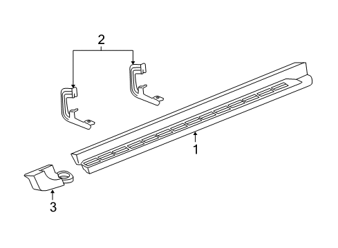 2014 Cadillac Escalade ESV Running Board Diagram 2 - Thumbnail